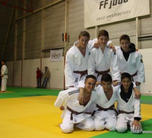 Equipe cadet avec Mathias Briaut, Quentin Bonzom, Enzo Rouja, Emilien, Nokolas Lamarque et Samuel Navarro
