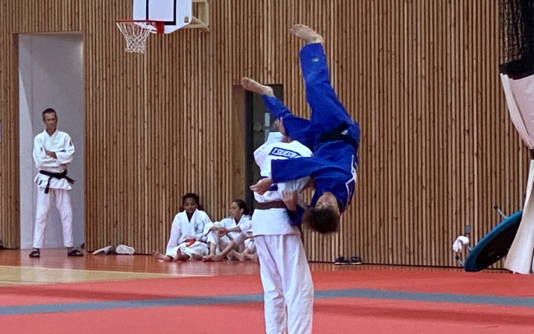 Présentation d'un kata pendant le gala du Seysses Arts Martiaux judo ju-jitsu 2024